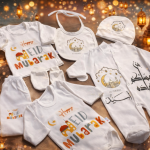 طقم مواليد فاخر من 7 قطع لعيد الفطر✨