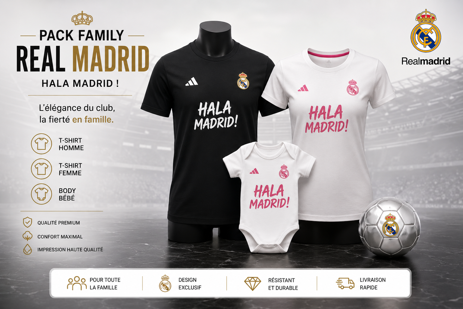 ⚽👨👩👧👦 Pack Family Real Madrid - الصورة 3