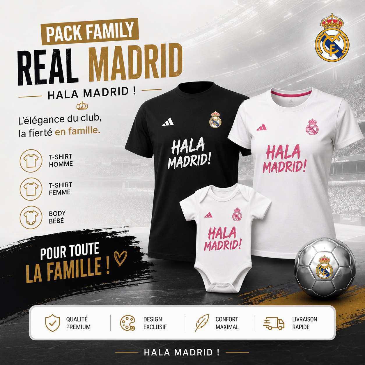 ⚽👨👩👧👦 Pack Family Real Madrid - الصورة 4