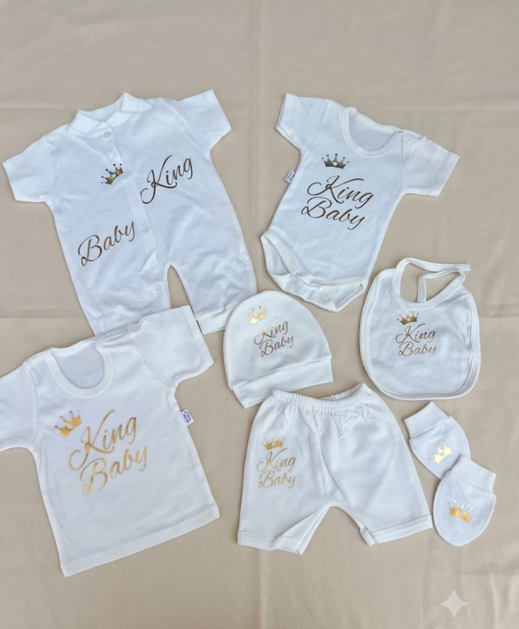 👑 طقم "الملك الصغير King Baby 🤍 - الصورة 3